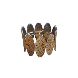 Silver Textured Cuff Bracelet